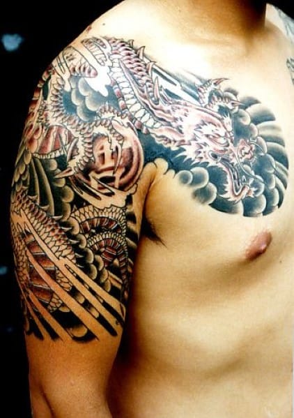Dragon Shoulder Tattoo Ideas For Guys