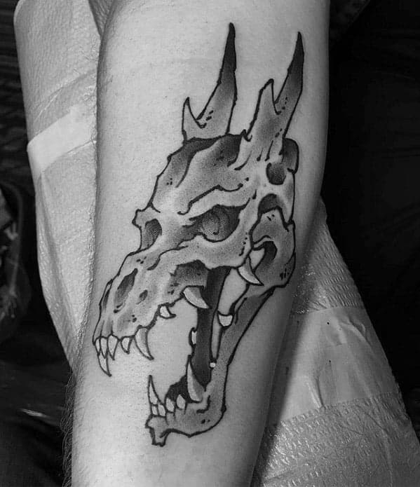 dragon-skull-guys-tattoos-on-forearm