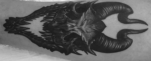60 Dragon Skull Tattoo Designs For Men – Manly Ink Ideas