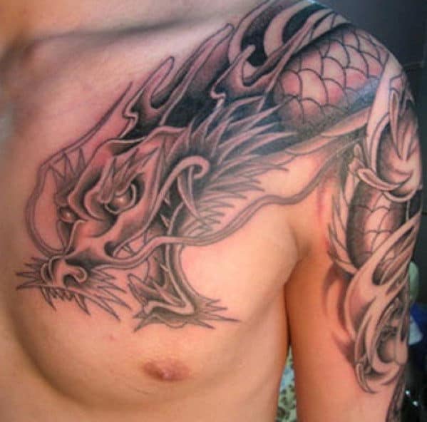 Dragon Tattoo Men's Shoulder
