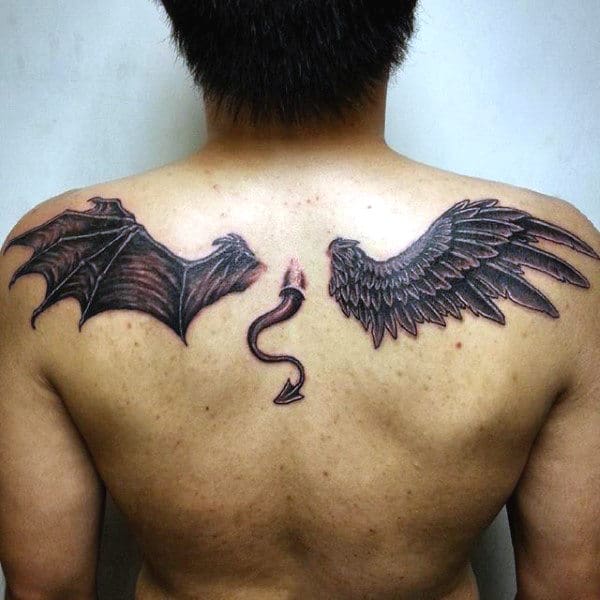 Details 66 wings on back tattoo  thtantai2