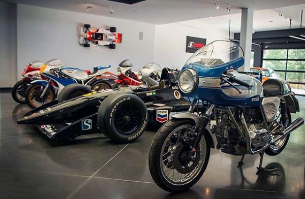 Dream Garage For Guys With Formual F1 Racing Car And Motorcycles