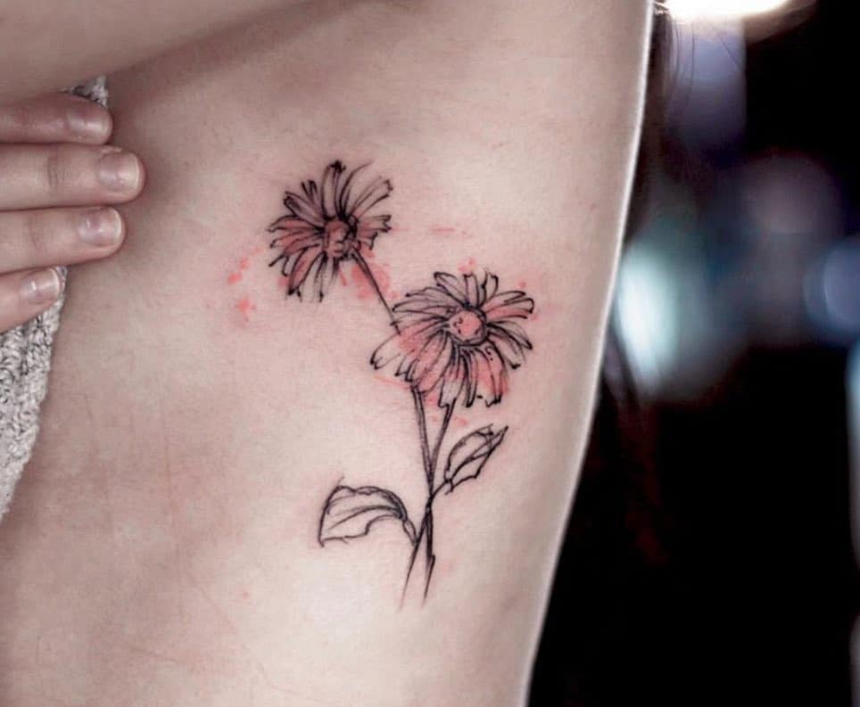 Little Daisy Flower Temporary Tattoo - Etsy