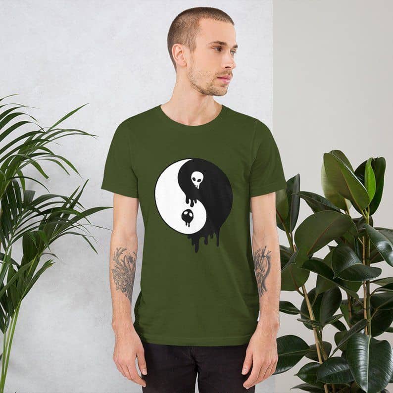 90s drippy alien yin yang unisex t shirt