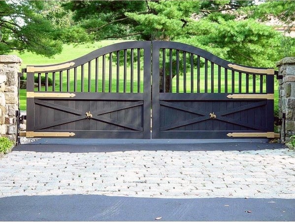 Driveway Gate Ideas Gold And Black