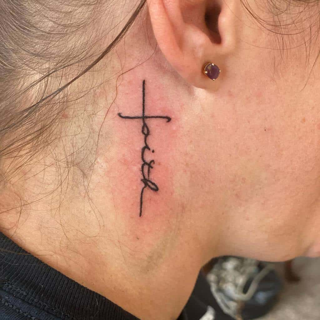 ear faith cross tattoo perfectly_imperfect_ink