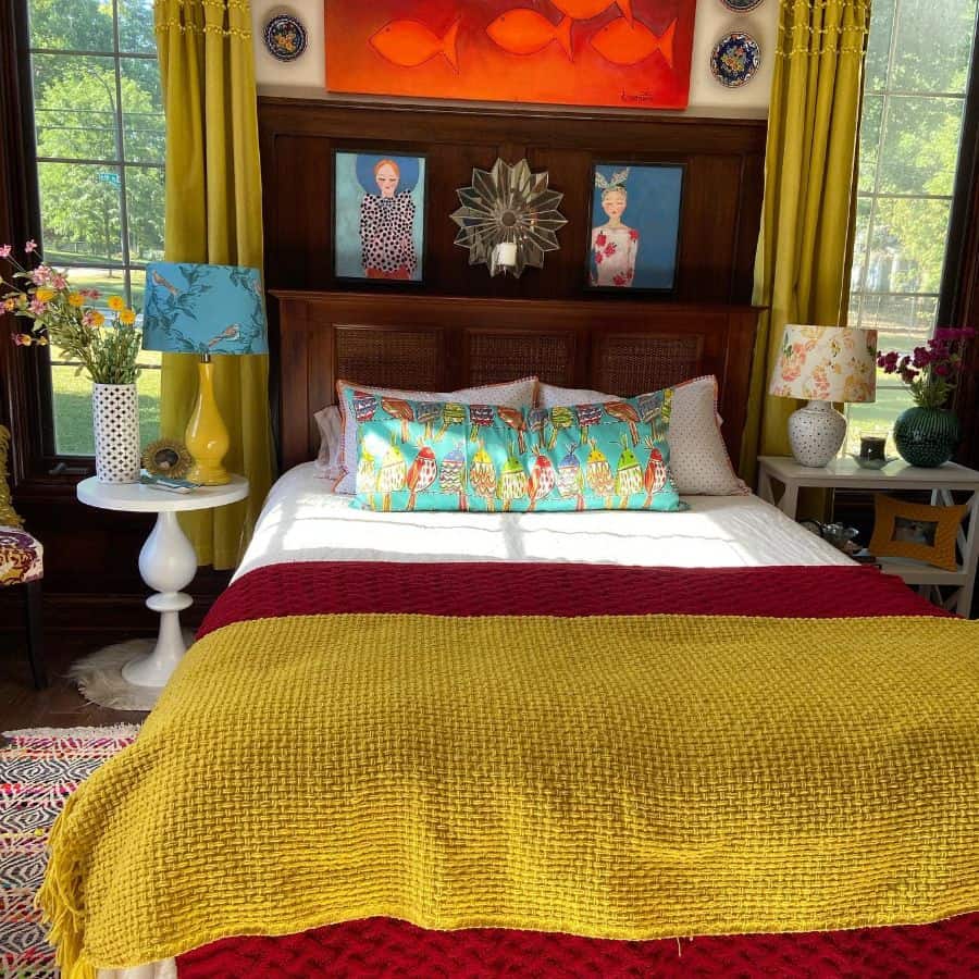 colorful bedroom decor