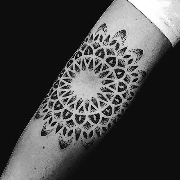 Dotwork geometric mandala blackwork tattoo in the elbow ditch by Amy  Williams Tattoo | Blackwork tattoo, Mandala tattoos for women, Tattoos