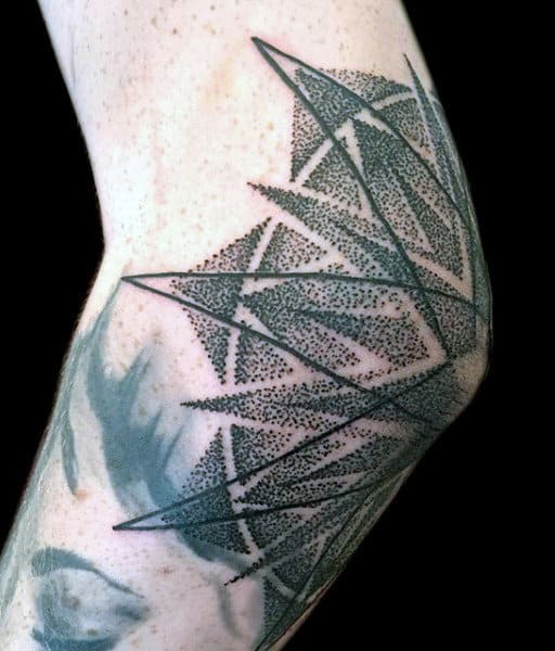 Elbow Star Tattoo For Men Sacred Geometry