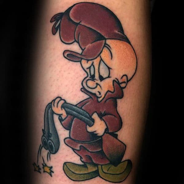 Elmer Fudd Arm Looney Tunes Tattoo Ideas For Males