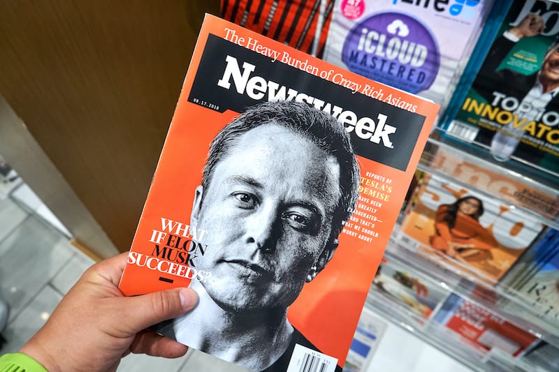 Miami,,Usa,-,August,23,,2018:,Newsweek,Magazine,With,Elon