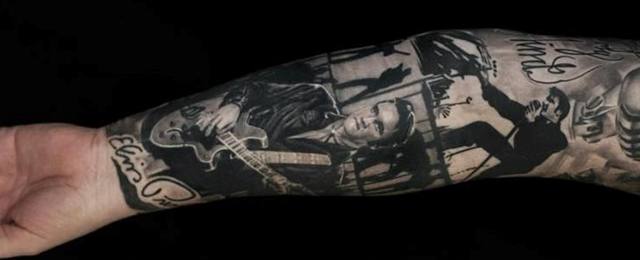 60 Elvis Presley Tattoos For Men – King Of Rock And Roll Design Ideas