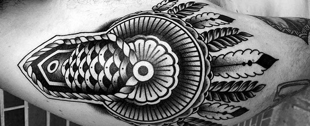 40 Epaulette Tattoo Designs For Men – Ornamental Shoulder Ink Ideas