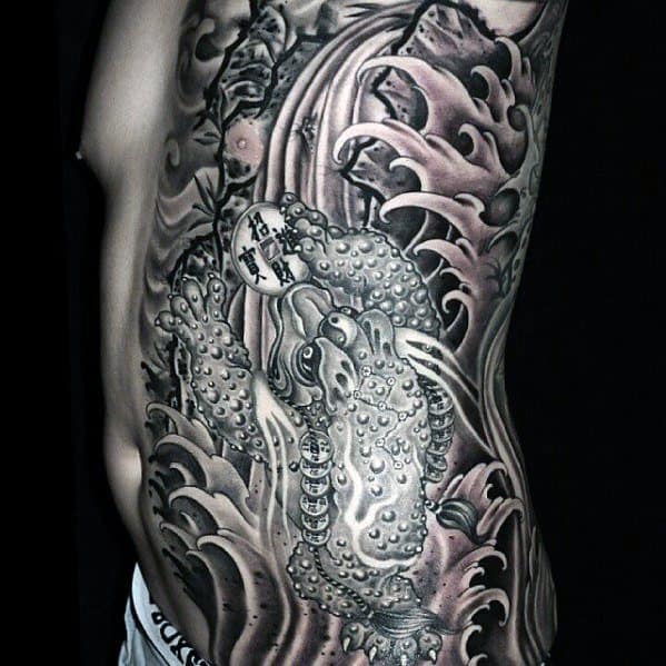 Epic Guys Japanese Rib Cage Side Of Body Tattoo Ideas