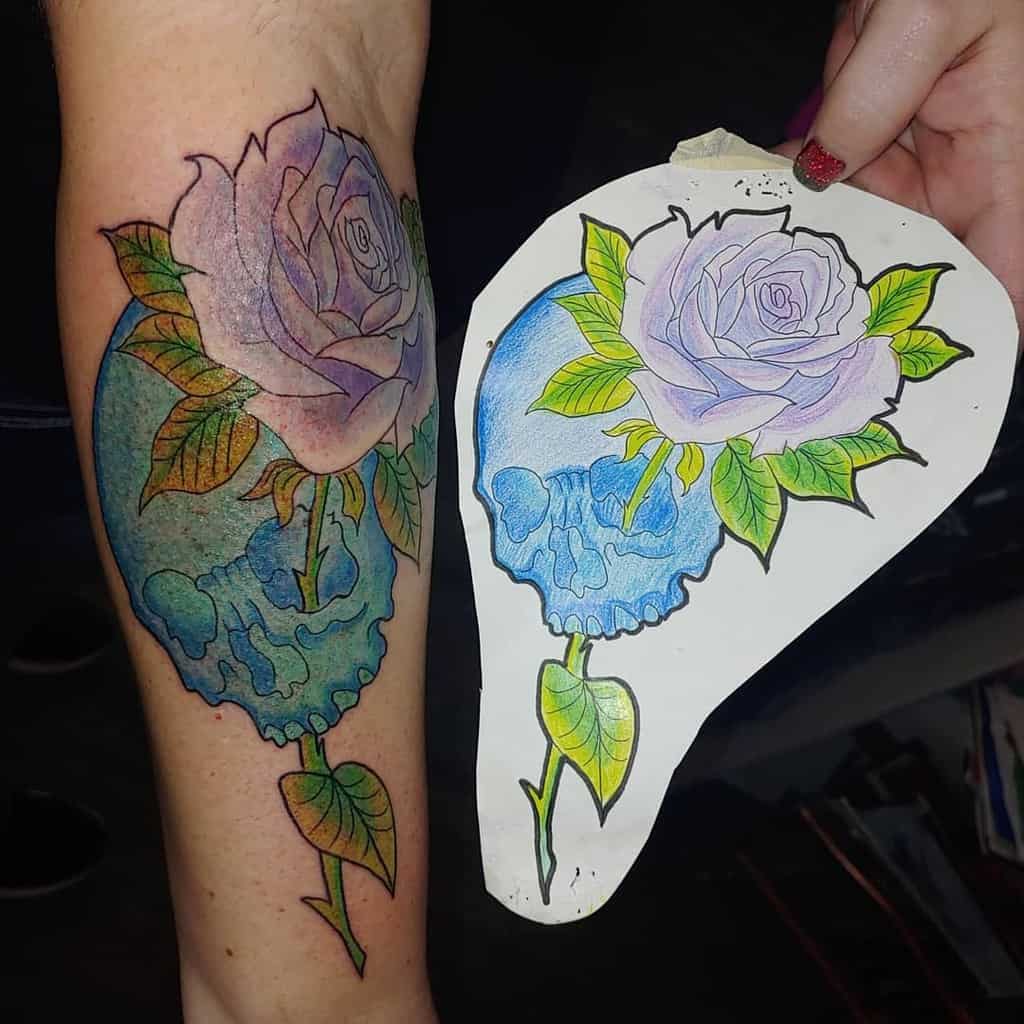 nextluxury forearm purple rose tattoos
