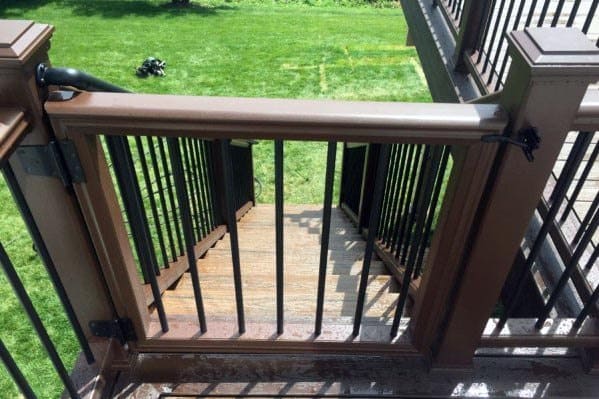 wood and iron deck gate