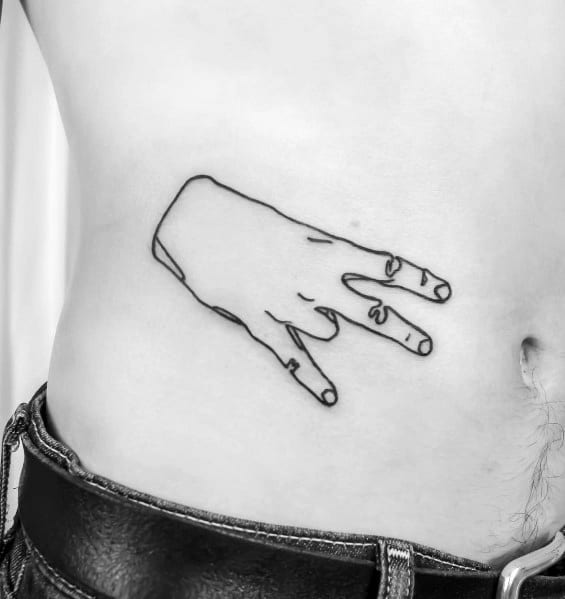 Excellent Guys Continuous Line Tattoos
