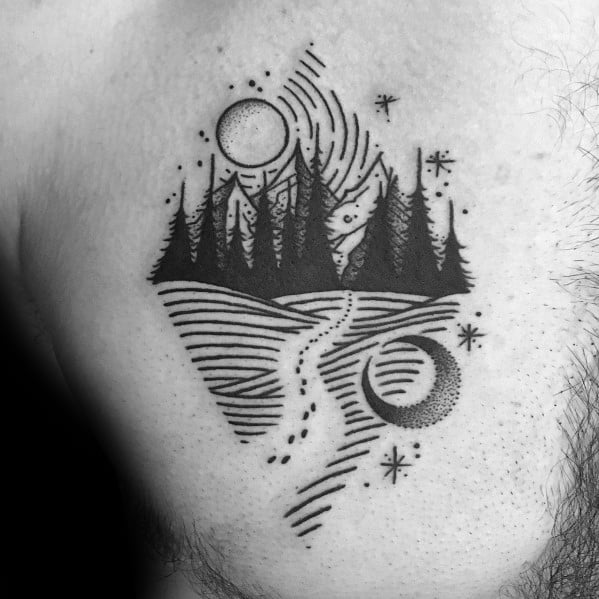 Excellent Guys Hiking Tattoos