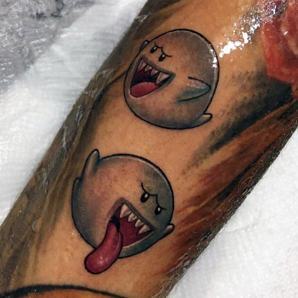 Excellent Guys Mario Ghost Tattoos