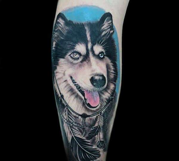 Excellent Guys Siberian Husky Tattoos