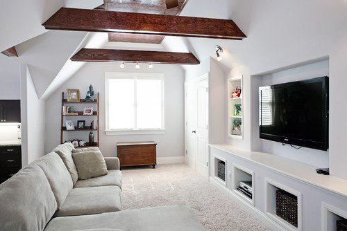 Excellent Interior Ideas Bonus Room Sectional With Tv