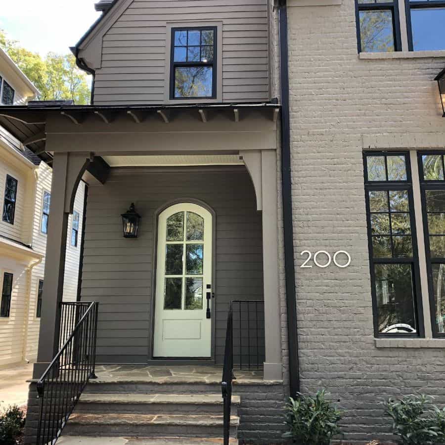 gray exterior paint modern apartment 