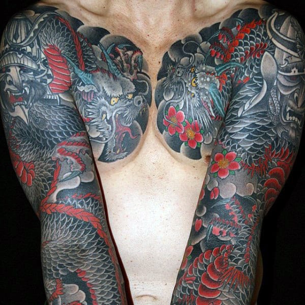 Fabulous Work Dragon Tattoo Male Sleeves