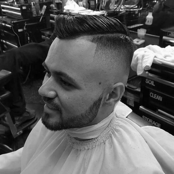 Fade Comb Over Haircut For Guys