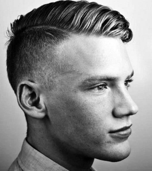 Fade Comb Over Hairstyle For Males