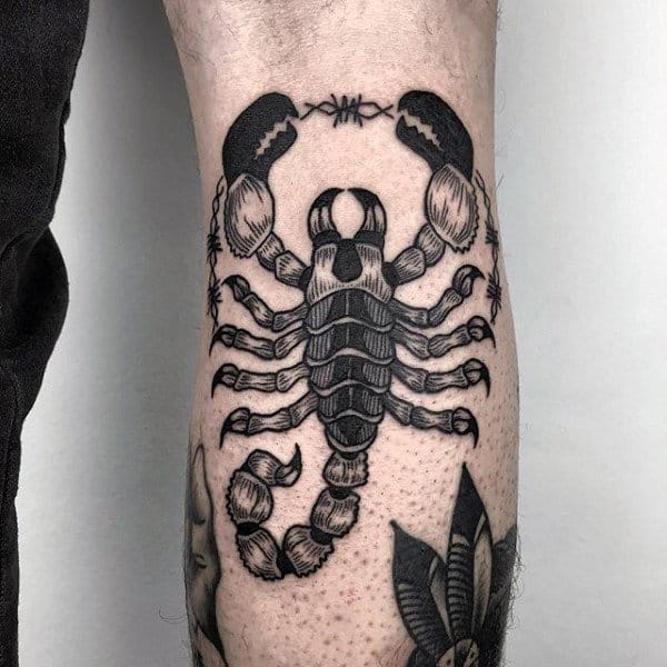 Fatal Scorpion Tattoo On Forearms Male