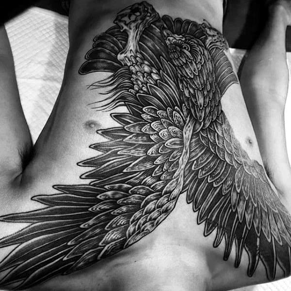 Feather And Bird Tattoo For Men