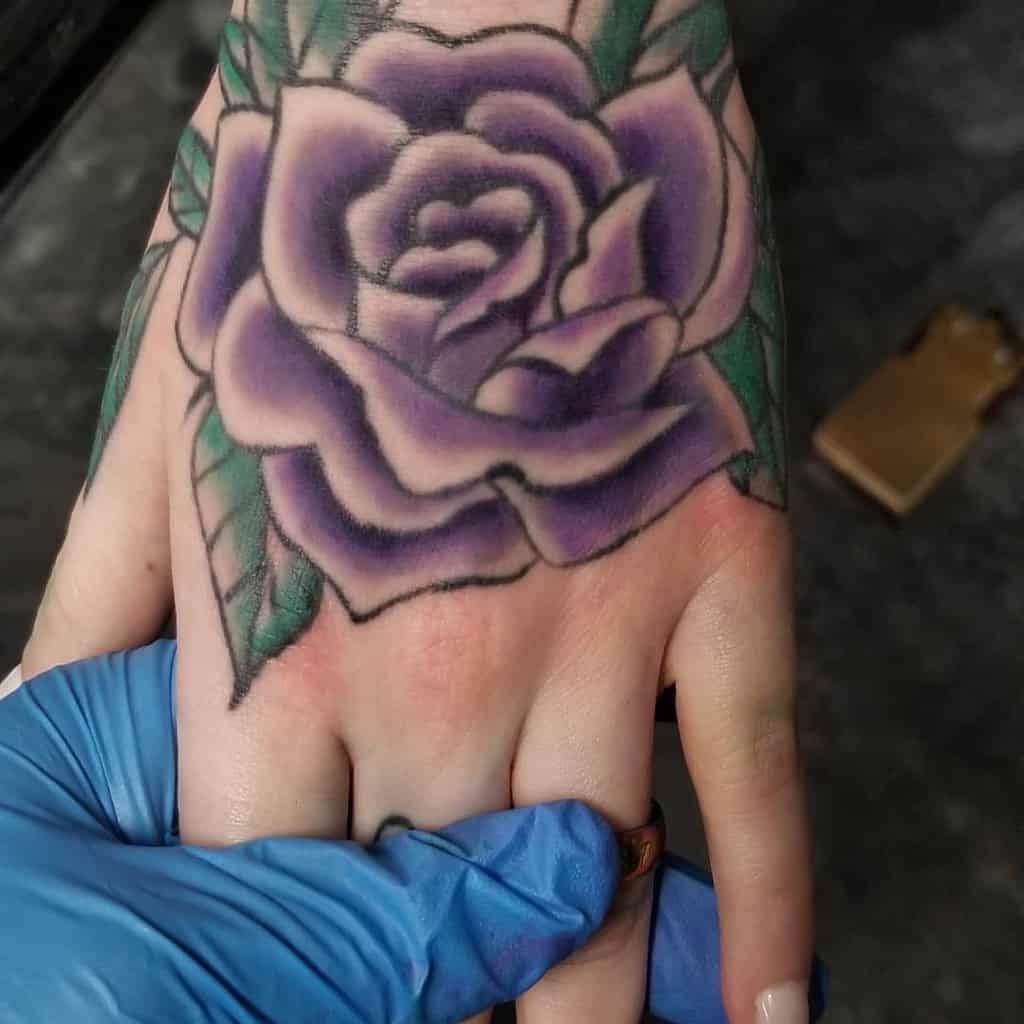 female rose hand tattoos _sin777
