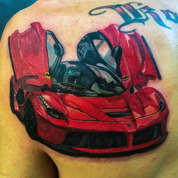 Ferrari Tattoo Designs For Men
