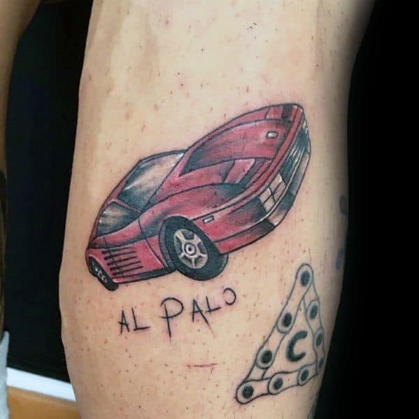 Ferrari Themed Tattoo Ideas For Men