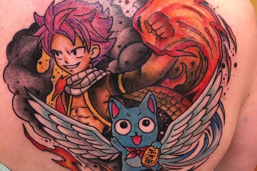 Fairy tail tattoos: colorful and eye-catching