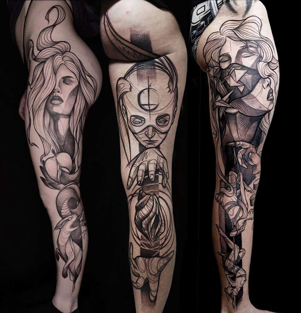 fineline-black-work-leg-sleeve-tattoo-laurahochmondtattoo