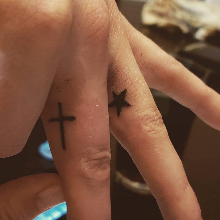 Finger Star Tattoo