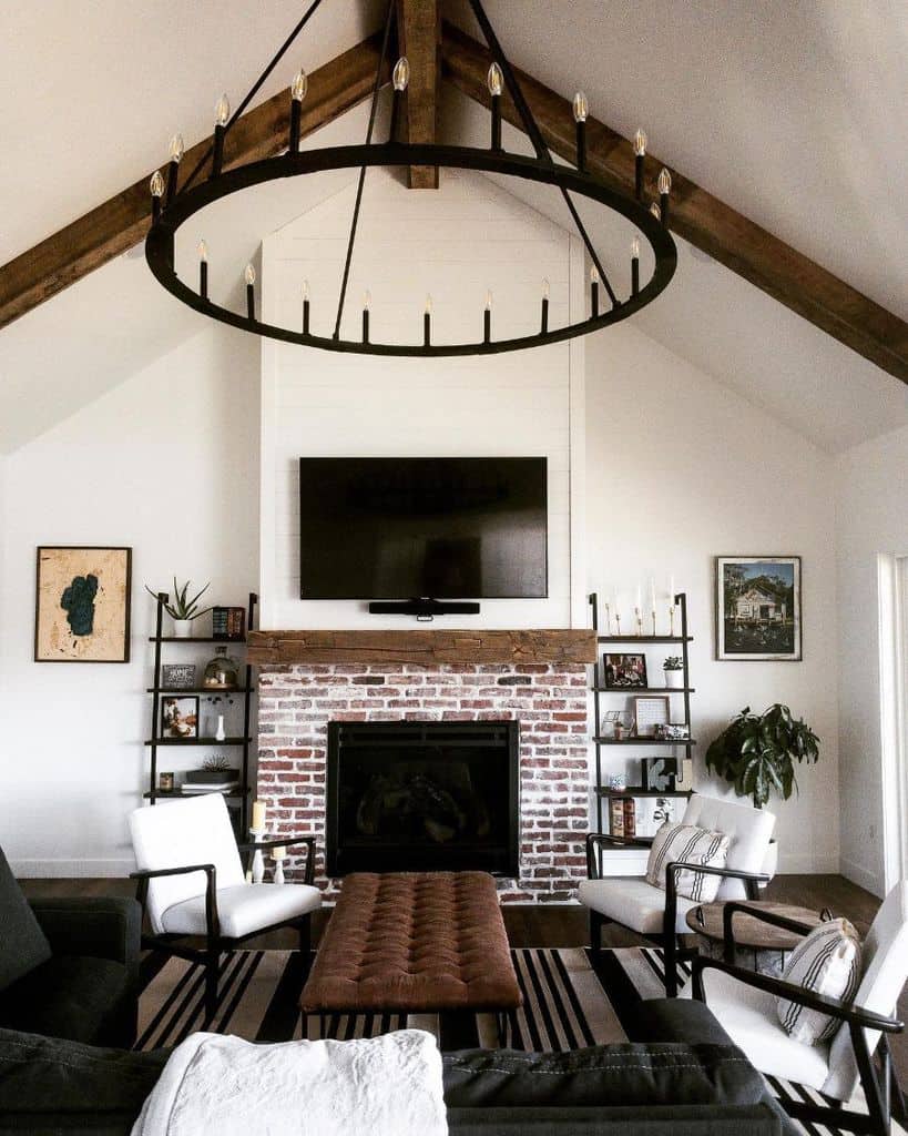 Fireplace Modern Farmhouse Living Room Designitmama