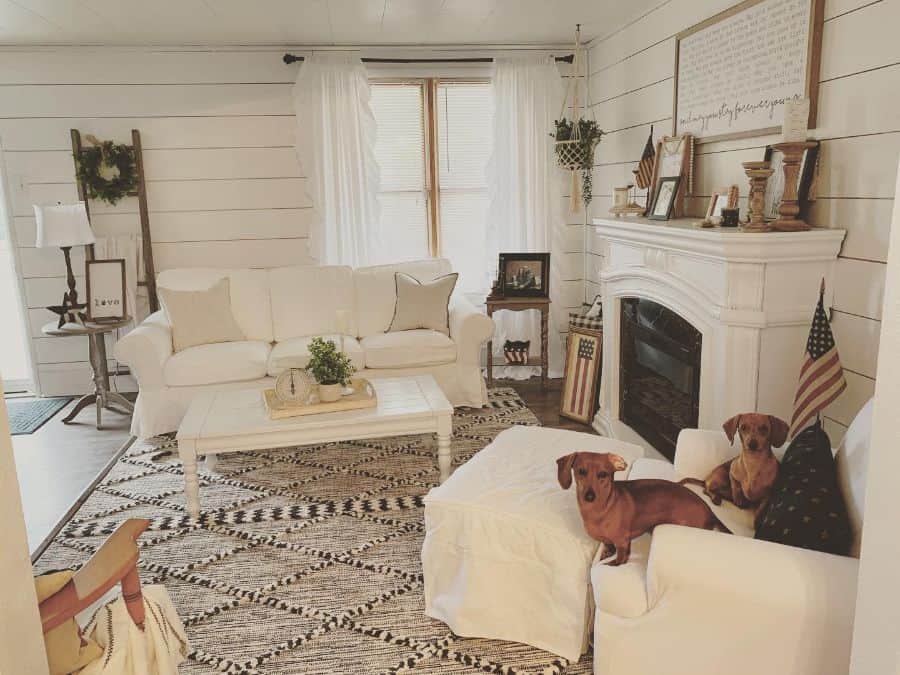 Fireplace Modern Farmhouse Living Room Diyobsessedhome