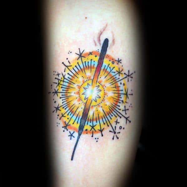 Fireworks Tattoo For Males