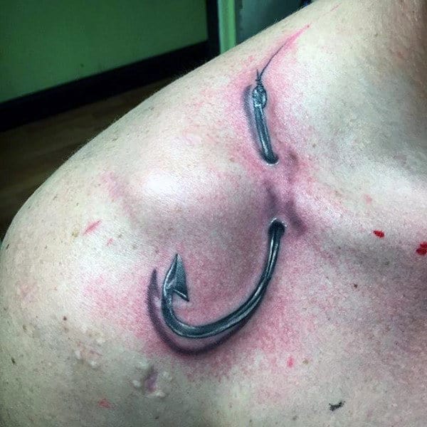 Tattoo uploaded by Revolution Tattoo Body Piercing and Vape Supplies  Fishing  hook  Tattoodo