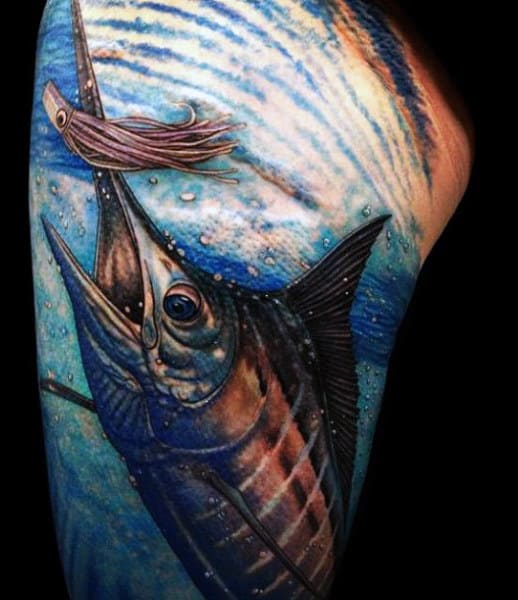 Fishing Lure Men's Tattoos