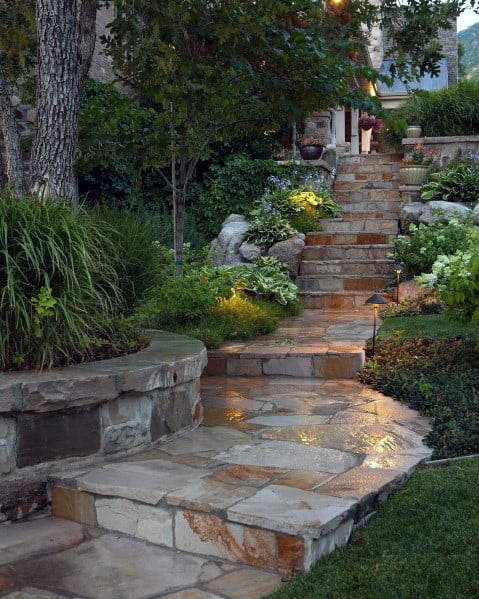 Top 60 Best Stone Walkway Ideas  Hardscape Path Designs