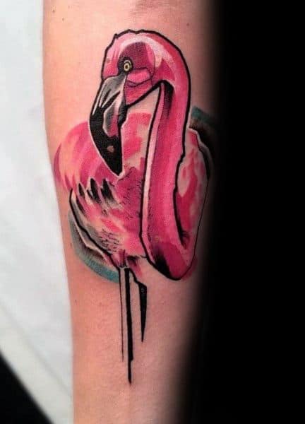 watercolor flamingo tattooTikTok Search