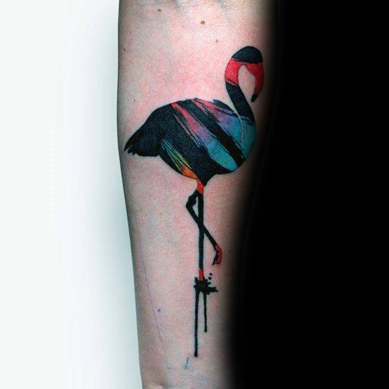 traditional flamingo tattoo
