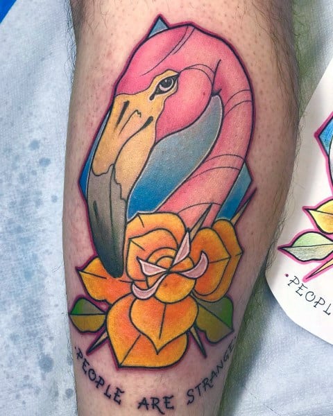 Flamingo Tattoos For Men