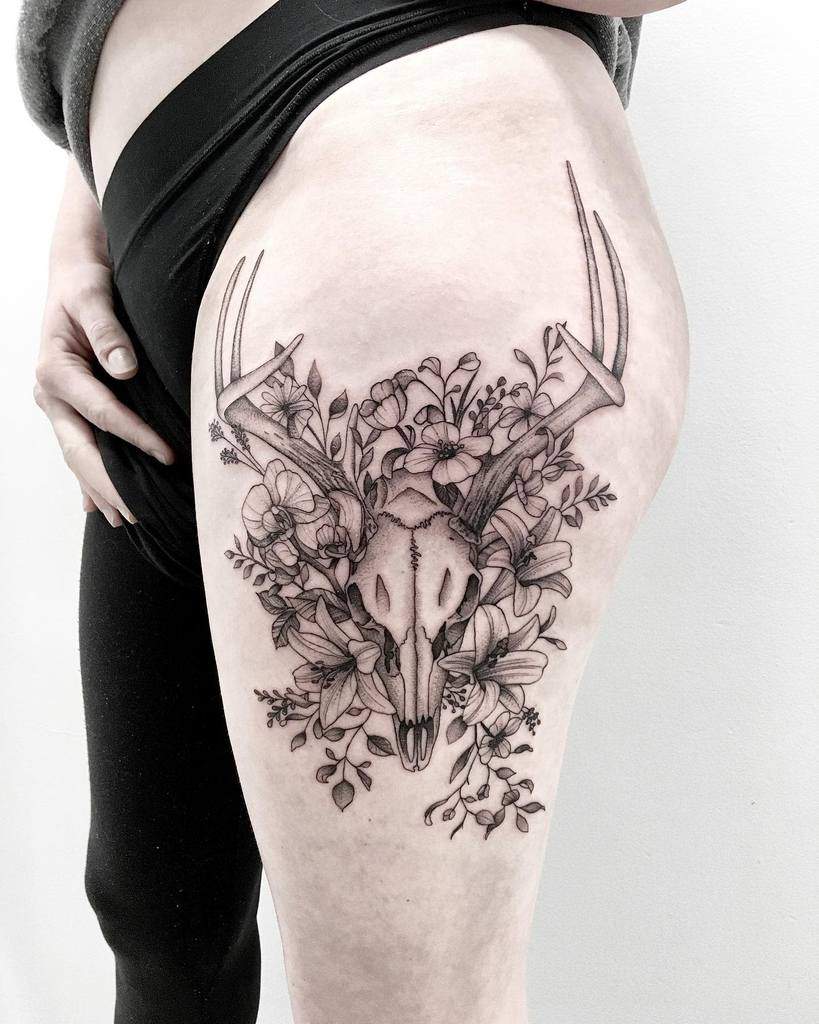 Pretty In Ink Tattoos on Twitter Another one of my favorites tattoos  prettyinink deerskull flowers ink httpstcoU0rZ2BVxKB  Twitter