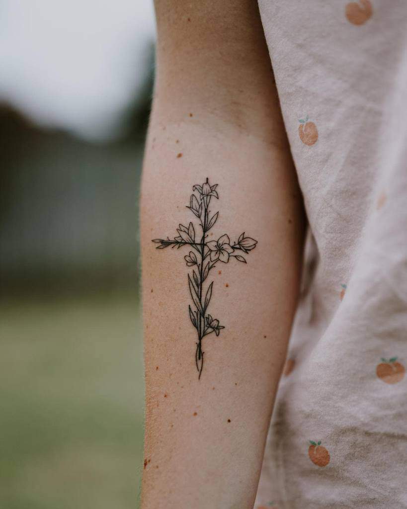 flower cross tattoos for women sammyvig