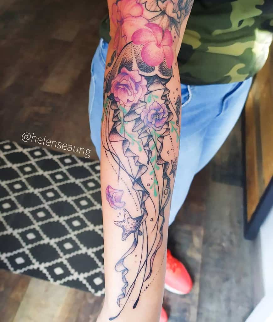 flower forearm tattoos for women helen_sea_ung