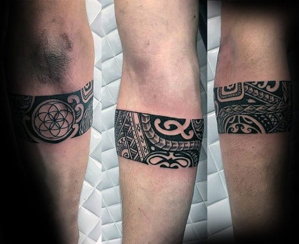 Flower Of Life Armband Mens Tribal Tattoo Designs